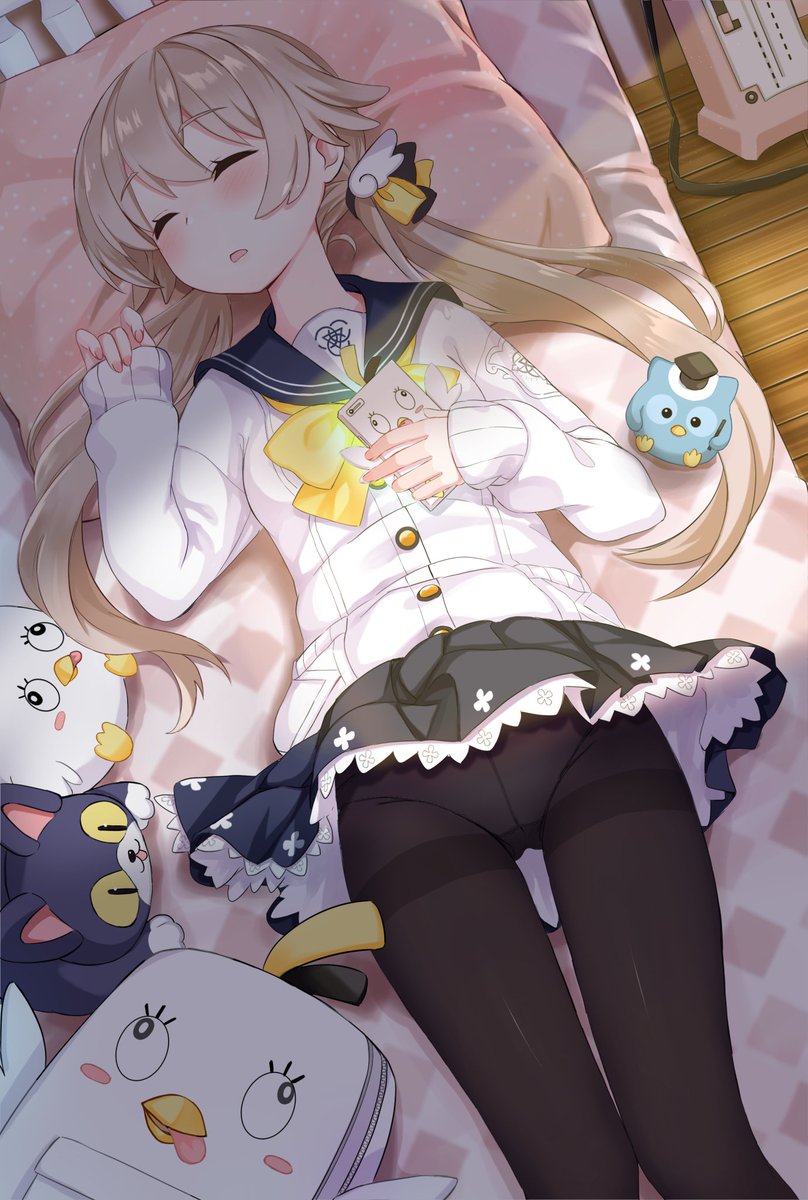 hifumi and peroro (blue archive) drawn by kinuta_rishi