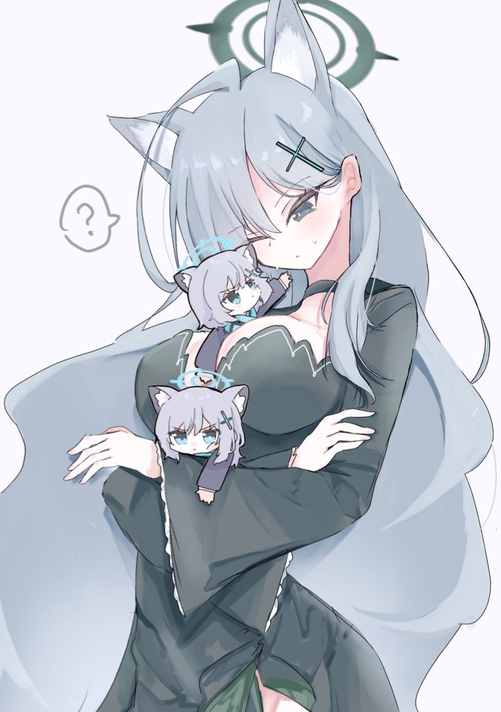 shiroko and shiroko terror (blue archive) drawn by nemui_(xjqfw)