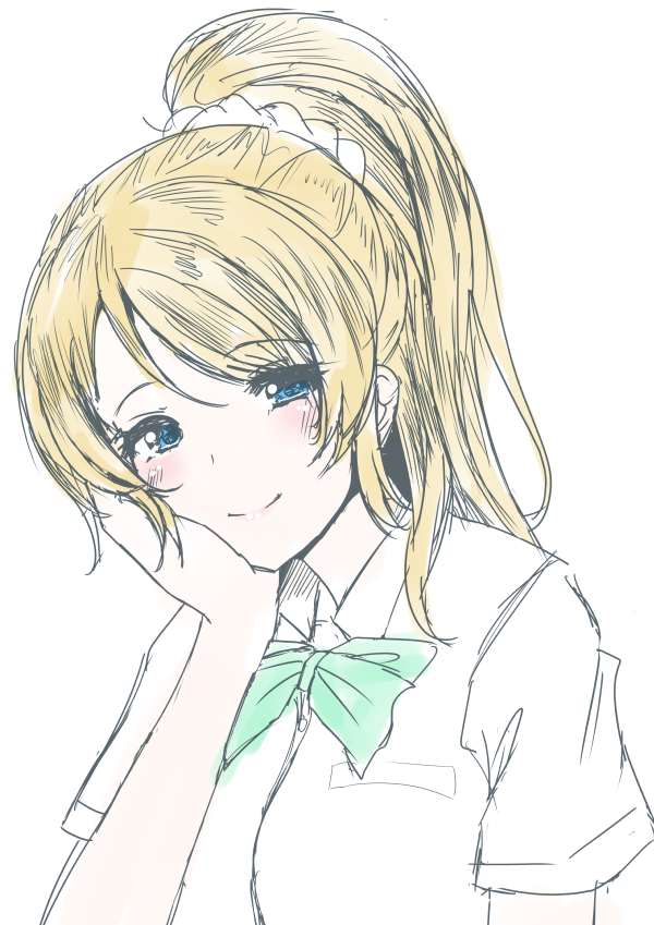 ayase eli (love live! and 1 more) drawn by frapowa