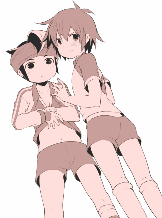 endou mamoru and handa shin'ichi (inazuma eleven) drawn by ku--ma
