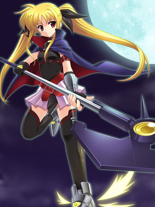 fate testarossa and bardiche (lyrical nanoha and 2 more) drawn by masakichi_(crossroad)