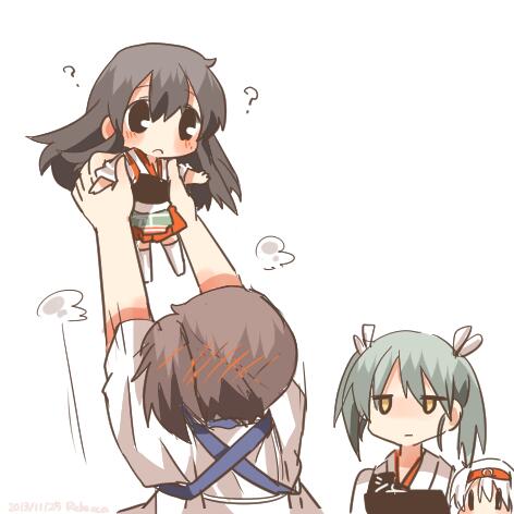 kaga, akagi, zuikaku, and shoukaku (kantai collection) drawn by rebecca_(keinelove)