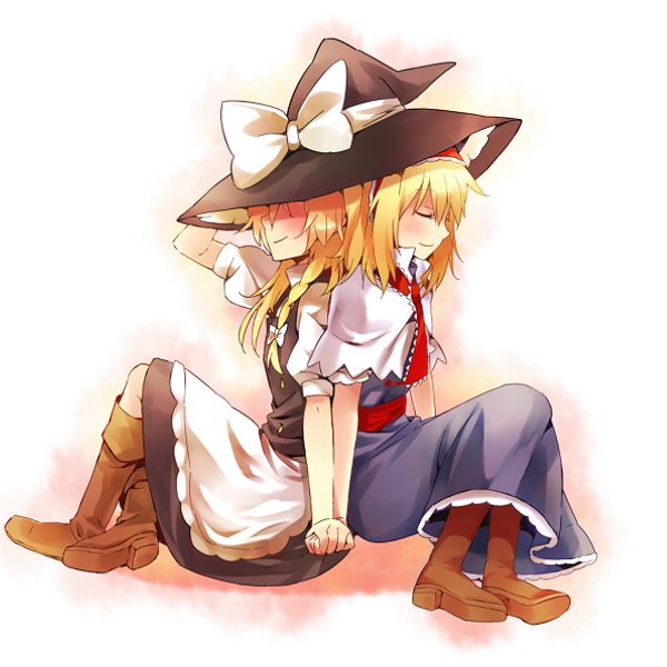 kirisame marisa and alice margatroid (touhou) drawn by kiji_(manekinuko-tei)
