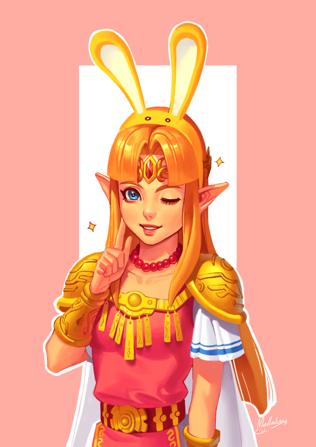 princess zelda (the legend of zelda and 3 more) drawn by mella