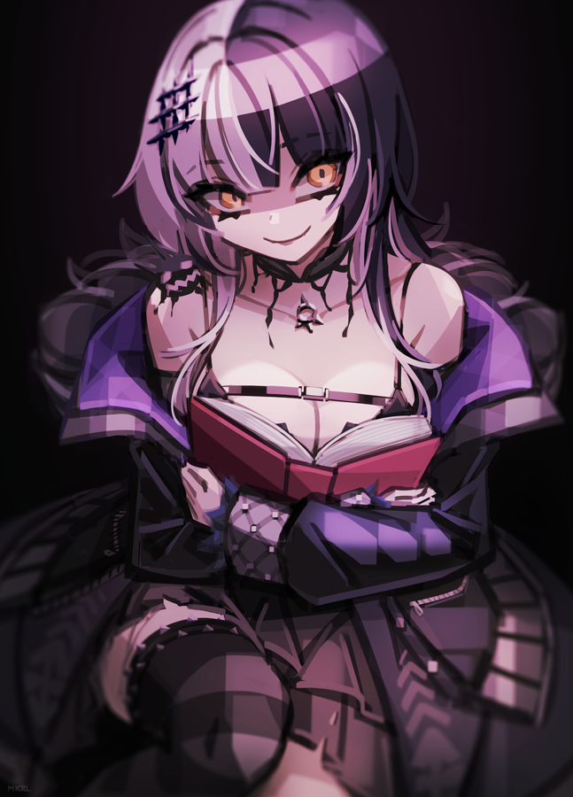 shiori novella and yorick (hololive and 1 more) drawn by makaroll