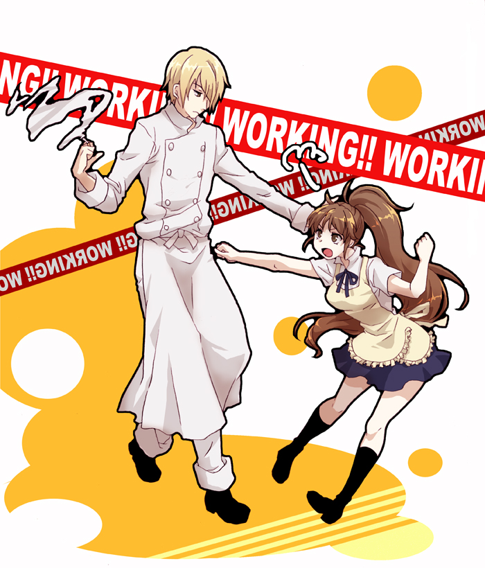 taneshima popura and satou jun (working!!) drawn by natsusemi