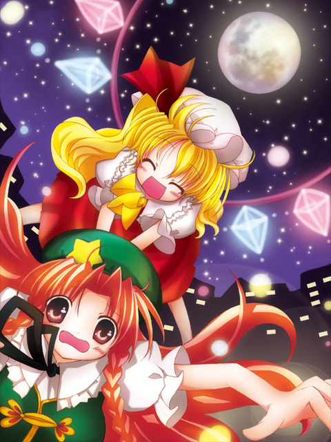 flandre scarlet and hong meiling (touhou) drawn by catbell