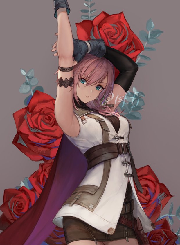 lightning farron (final fantasy and 1 more) drawn by sasanomesi
