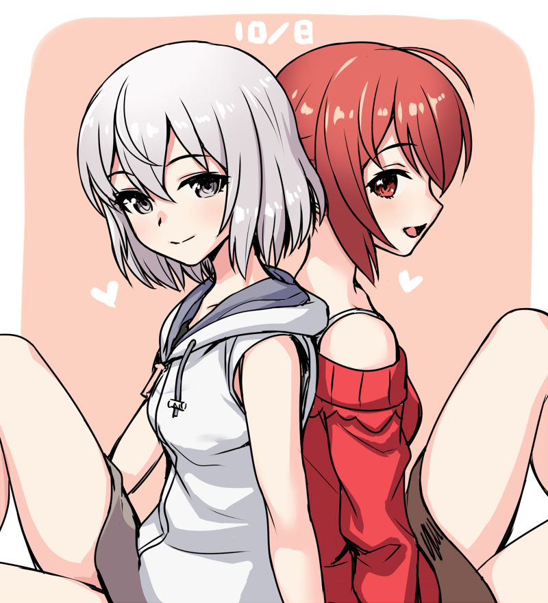 ose tsubame and sumeragi chiharu (kakuchou shoujo-kei trinary) drawn by tanaka_gorbachev