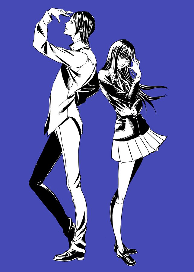 kitagawa yuusuke and tougou hifumi (persona and 1 more) drawn by raibellchiori