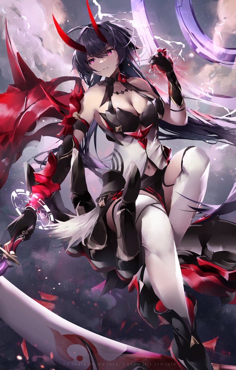 raiden mei (honkai and 1 more) drawn by kagi_(dicedkey)