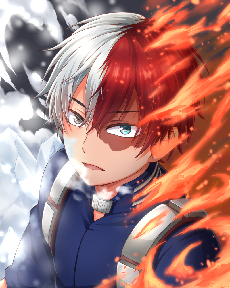 todoroki shoto (boku no hero academia) drawn by megiha