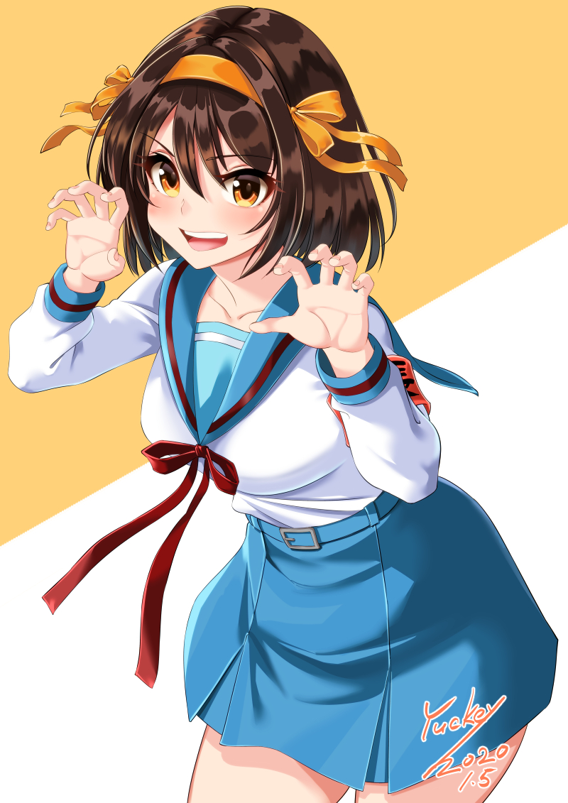 suzumiya haruhi (suzumiya haruhi no yuuutsu) drawn by yuckey