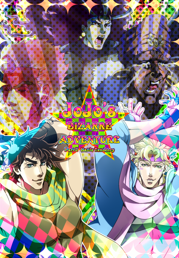 joseph joestar, caesar anthonio zeppeli, kars, wamuu, and esidisi (jojo no kimyou na bouken and 1 more) drawn by naoto_(yandereheaven)
