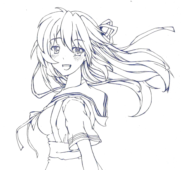 sagara misae (clannad) drawn by feather_and_mint_(artist)