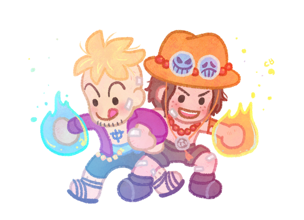 portgas d. ace and marco (one piece) drawn by pikaole