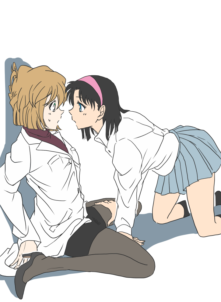 miyano shiho and yoshida ayumi (meitantei conan) drawn by pipipi_sensei