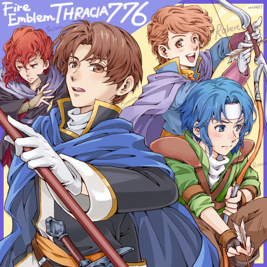 salem, ronan, carrion, and robert (fire emblem and 1 more) drawn by mojakkoro