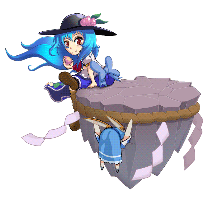 cirno, hinanawi tenshi, and daiyousei (touhou) drawn by daniel_renard