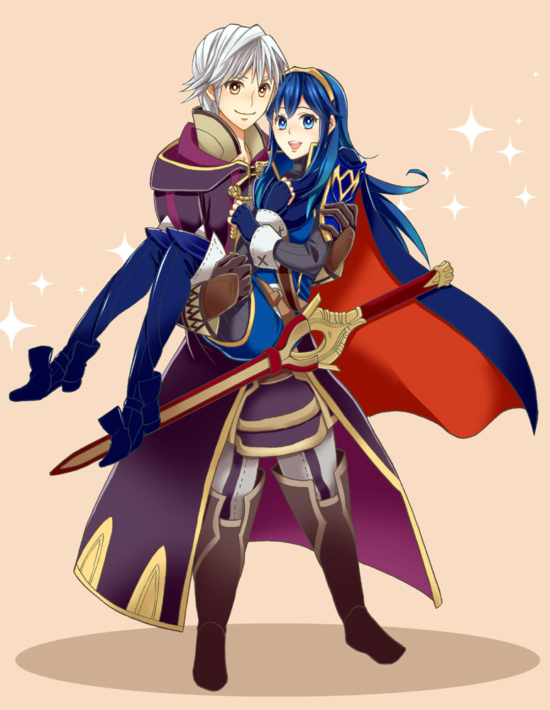 lucina and male robin (fire emblem and 1 more) drawn by sawako68
