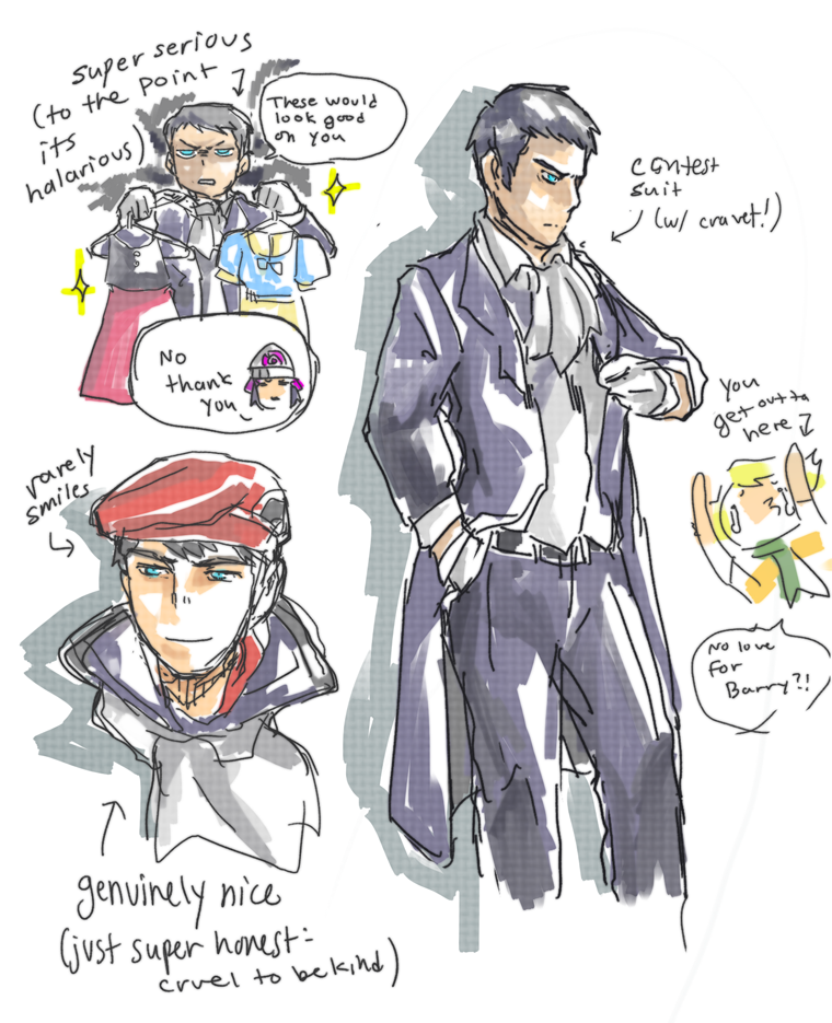 dawn, lucas, and barry (pokemon and 2 more) drawn by njike