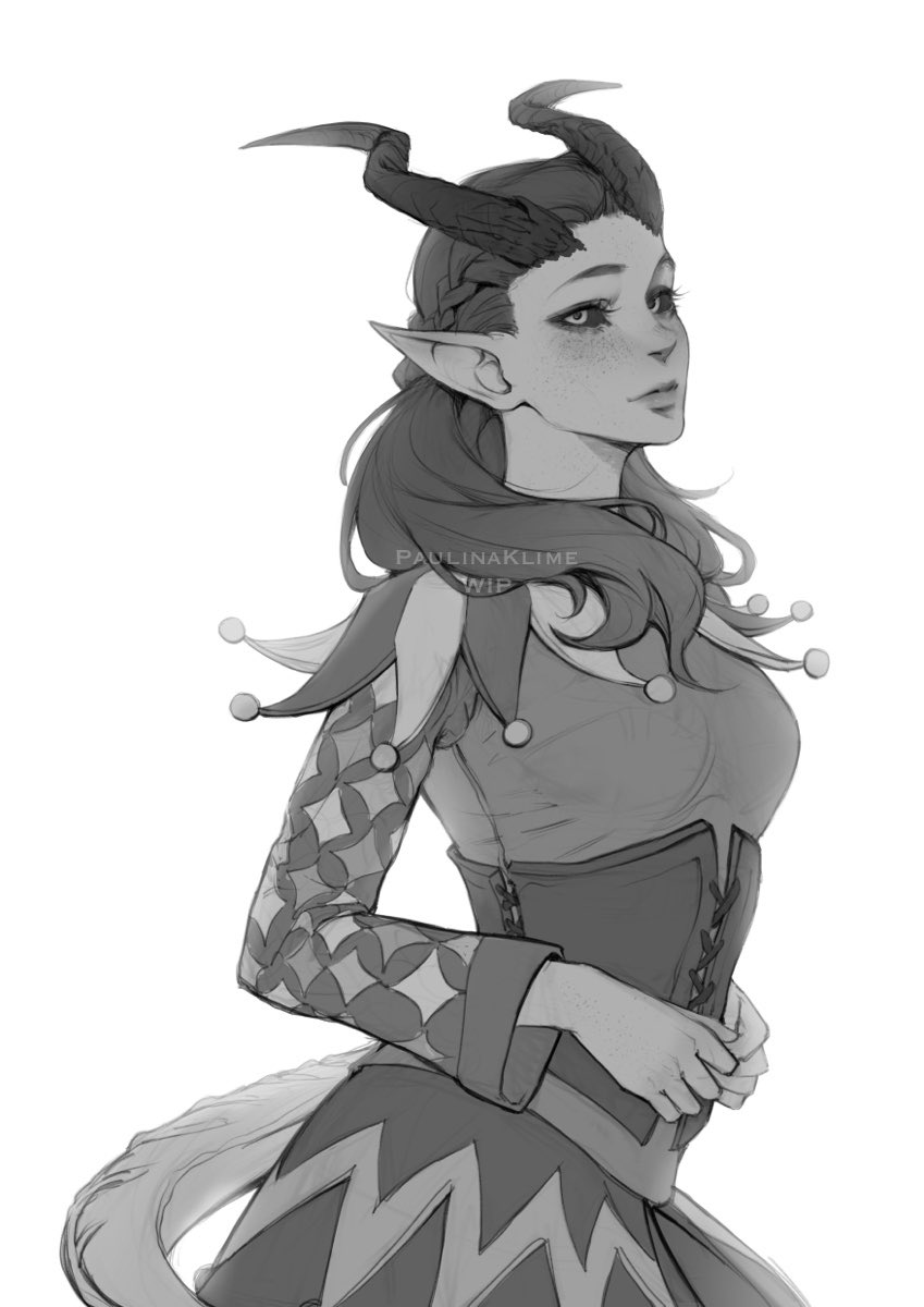 alfira (dungeons & dragons and 2 more) drawn by paulina_klime