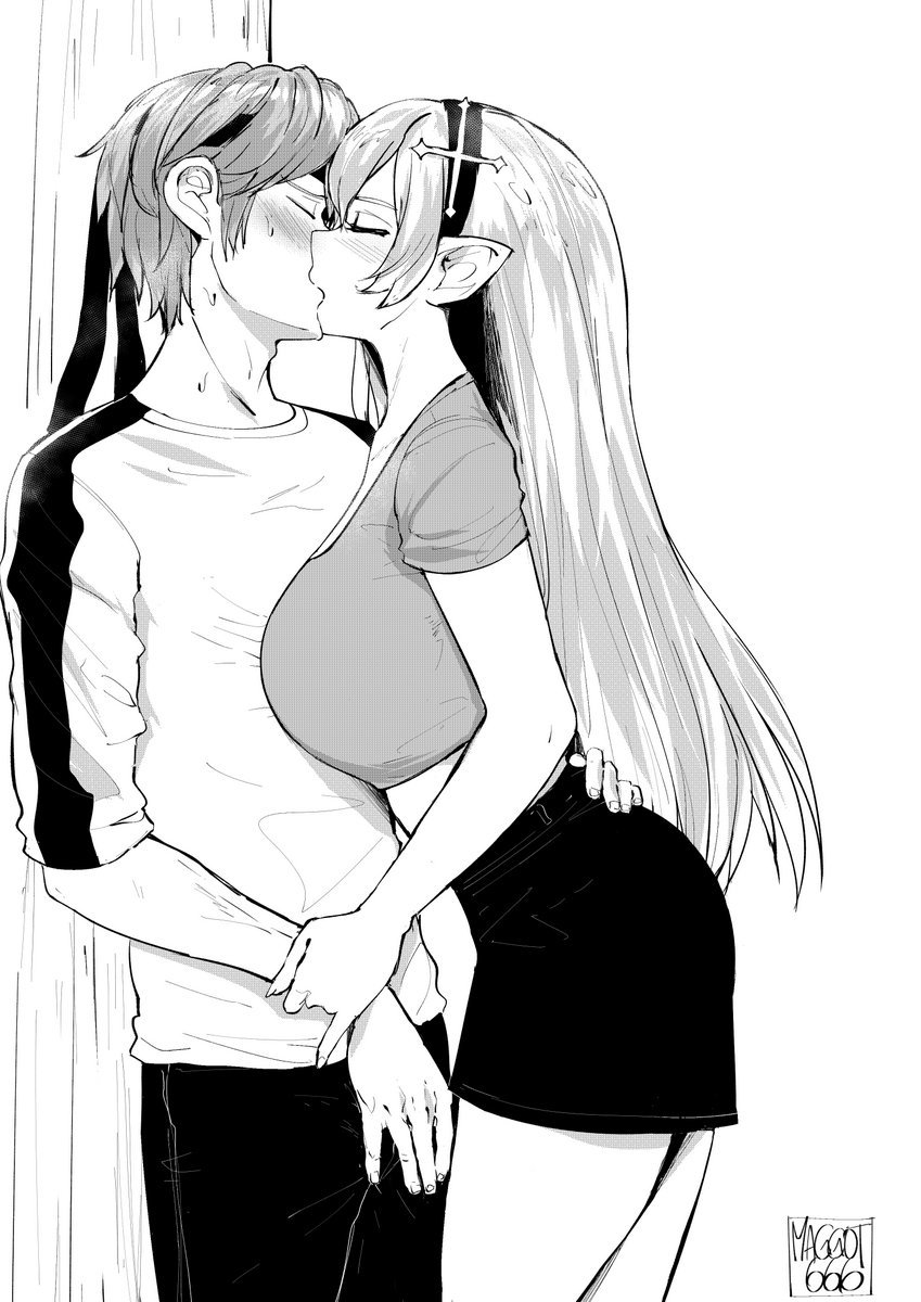 female corrin and roy (fire emblem) drawn by norman_maggot