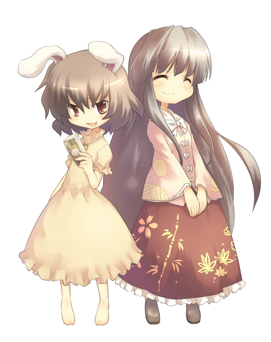 houraisan kaguya and inaba tewi (touhou) drawn by nekoguruma
