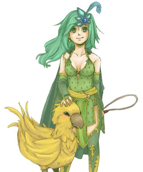 rydia (final fantasy and 1 more) drawn by yorkie