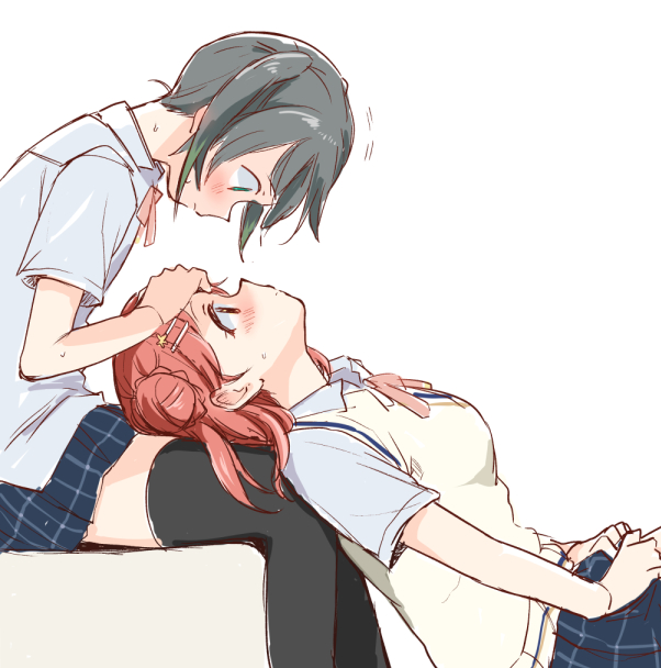 uehara ayumu and takasaki yu (love live! and 2 more) drawn by itsuki_kuro