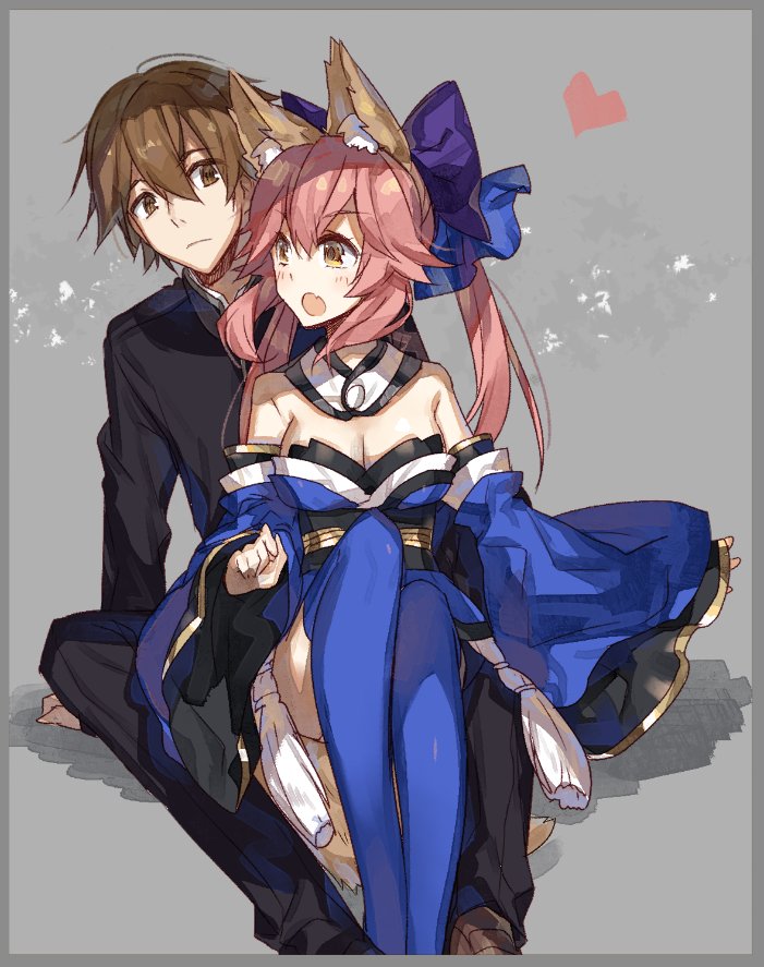 tamamo, tamamo no mae, and kishinami hakuno (fate and 2 more) drawn by chocoan