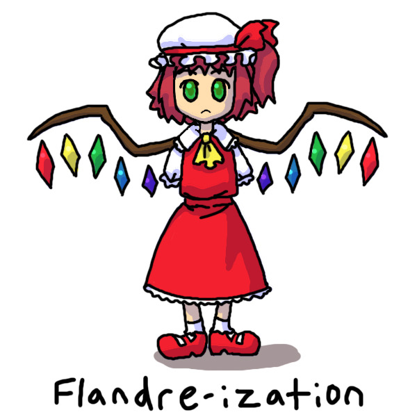 flandre scarlet and tezuka rin (touhou and 1 more) drawn by pimmy
