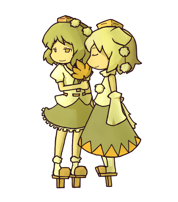 shameimaru aya and inubashiri momiji (touhou) drawn by inishie