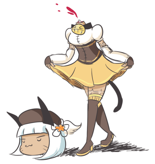 tomoe mami and ms. fortune (mahou shoujo madoka magica and 1 more)