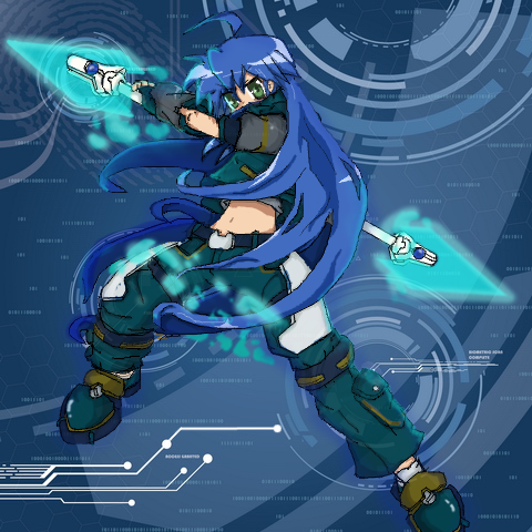 izumi konata (mega man and 2 more) drawn by ultimazeroah