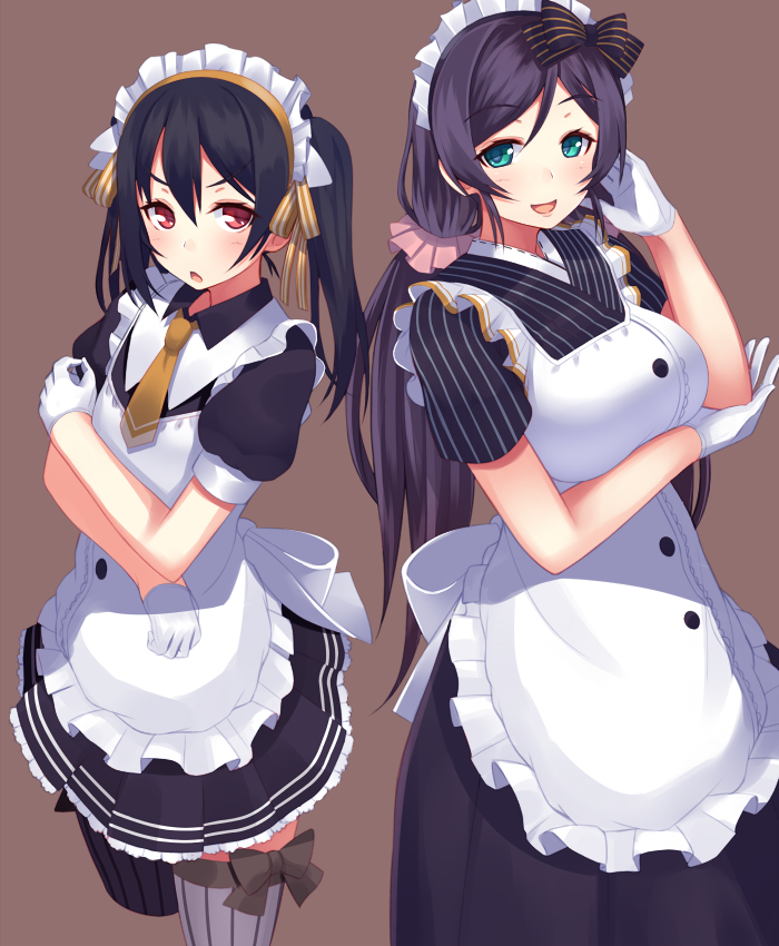 tojo nozomi and yazawa nico (love live! and 2 more) drawn by ponkotsu_(ayarosu)