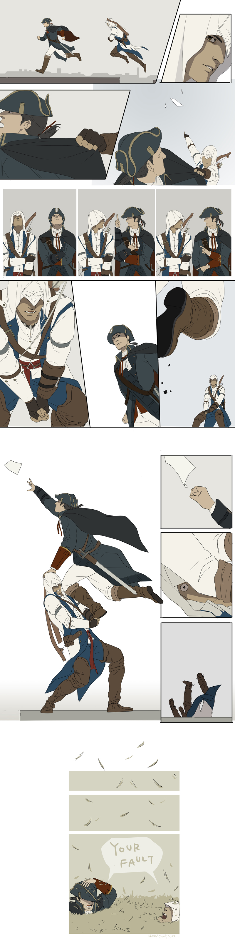connor kenway and haytham kenway (assassin's creed and 1 more) drawn by gb_(doubleleaf)