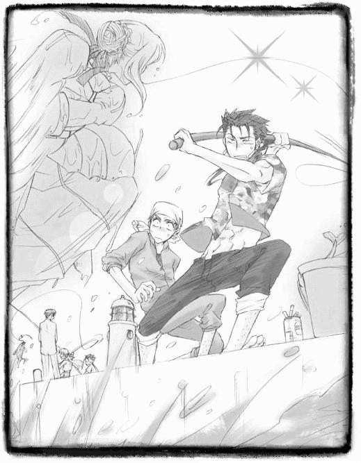 artoria pendragon, saber, and cu chulainn (fate and 1 more)