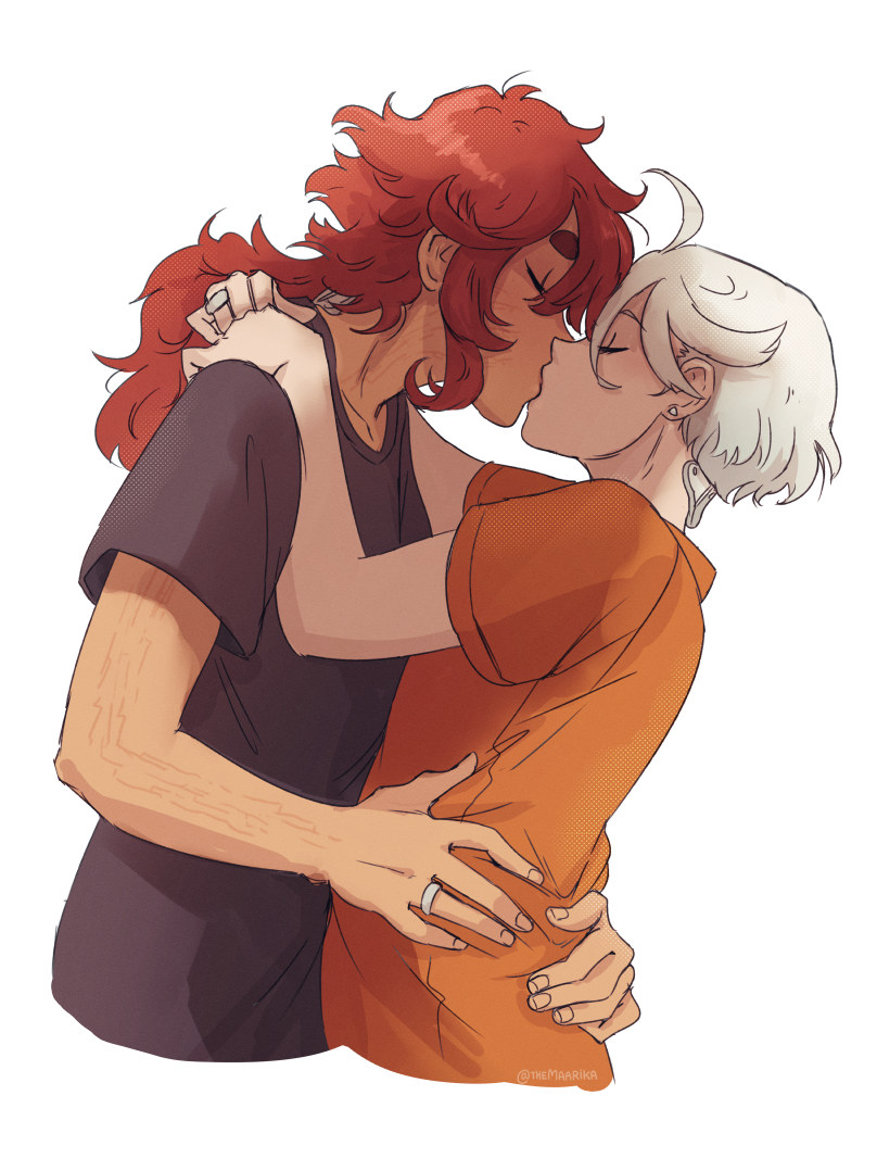 suletta mercury and miorine rembran (gundam and 1 more) drawn by maarika