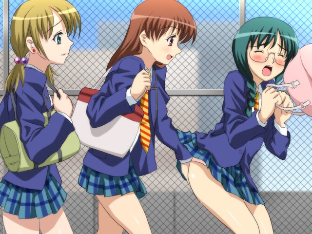 suzuki yuma, satou ayano, and takahashi eriko (joshi kousei) drawn by sanshita