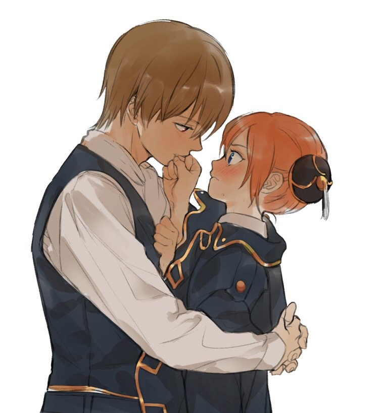kagura and okita sougo (gintama) drawn by loli_bushi