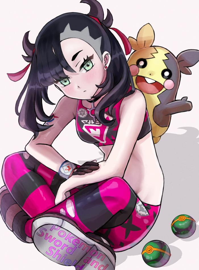 marnie and morpeko (pokemon and 1 more) drawn by setta_shu