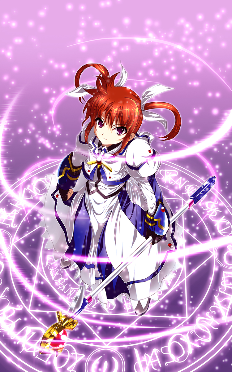 takamachi nanoha and raising heart (lyrical nanoha and 2 more) drawn by skyt2