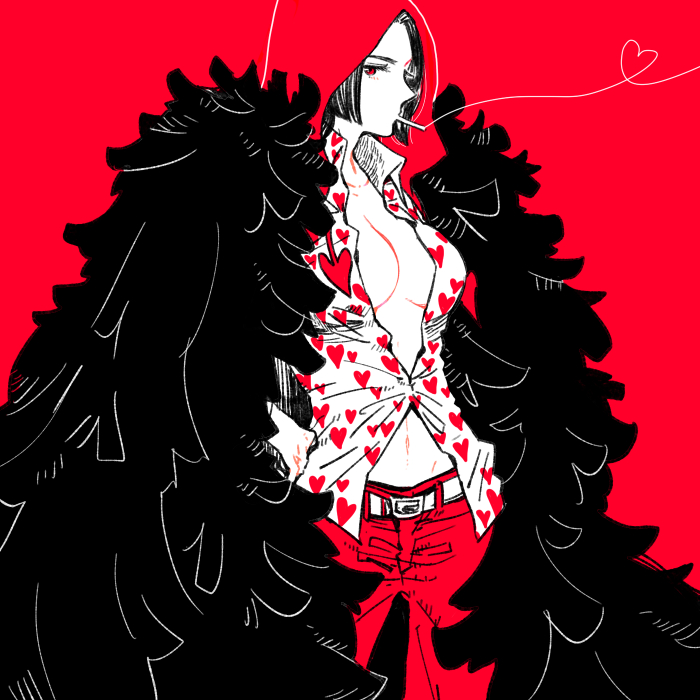 boa hancock and donquixote rocinante (one piece) drawn by itowo_(itowc)