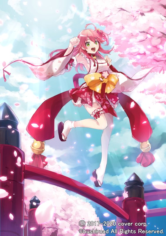 sakura miko (hololive and 2 more) drawn by mitsukoshi_haruha
