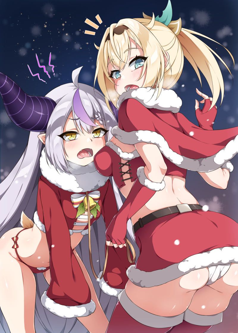 la+ darknesss and kazama iroha (hololive) drawn by hanuma_hanma