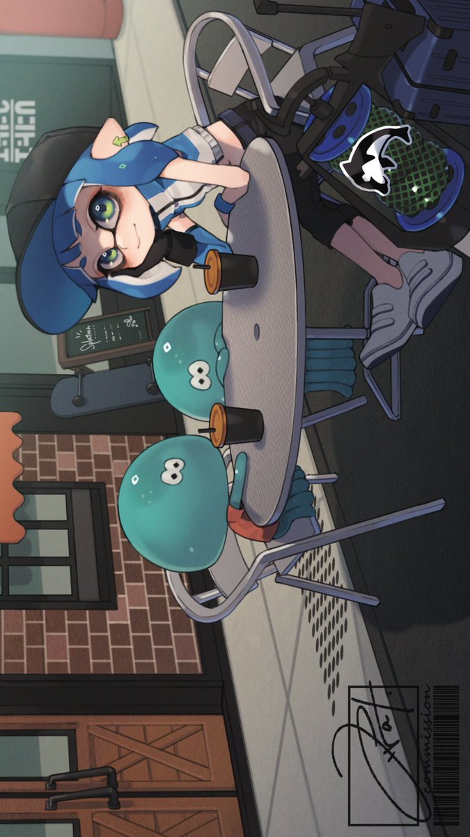 inkling player character, inkling girl, and jellyfish (splatoon and 1 more) drawn by prat_rat