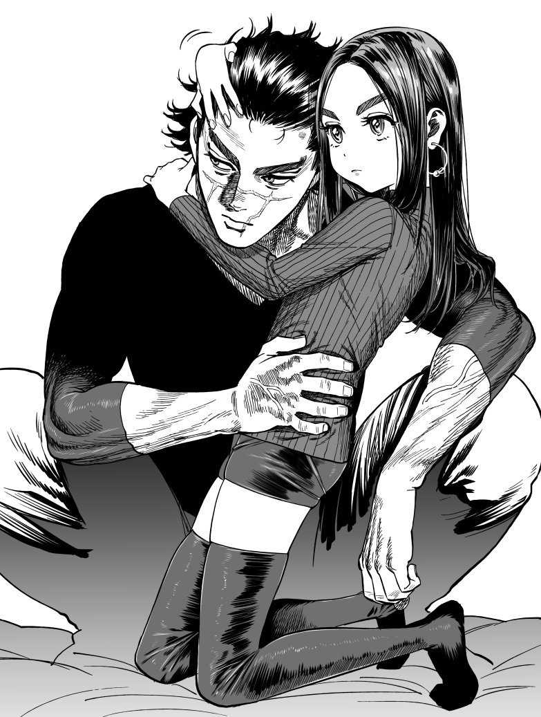 sugimoto saichi and asirpa (golden kamuy) drawn by kimidake