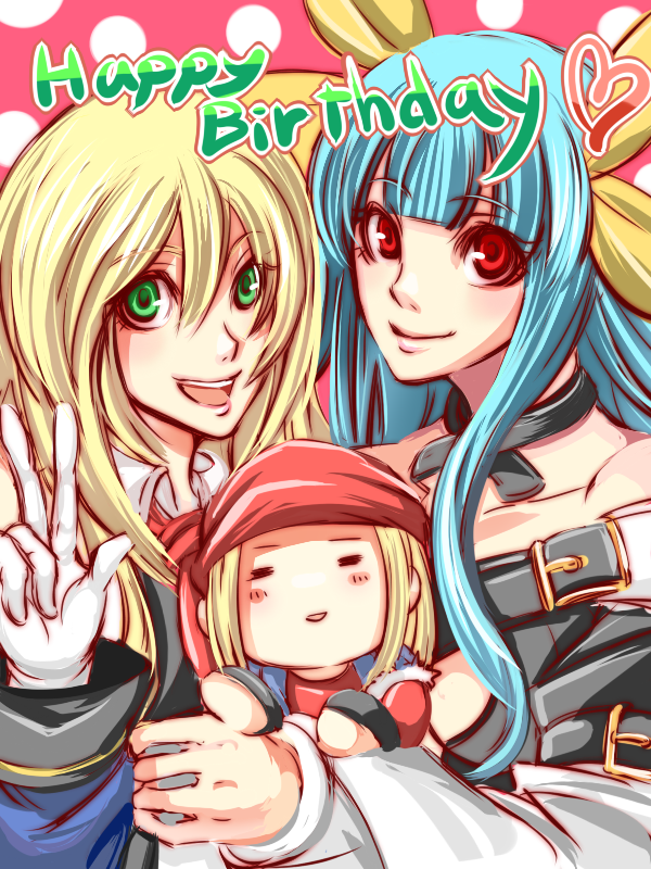 dizzy, noel vermillion, and axl low (guilty gear and 2 more) drawn by shichiria