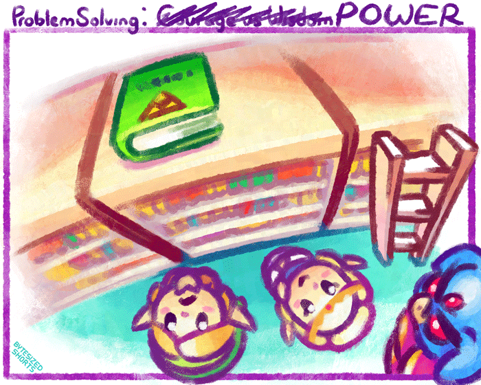 link, princess zelda, and ganon (the legend of zelda and 1 more) drawn by bytesizedshorts